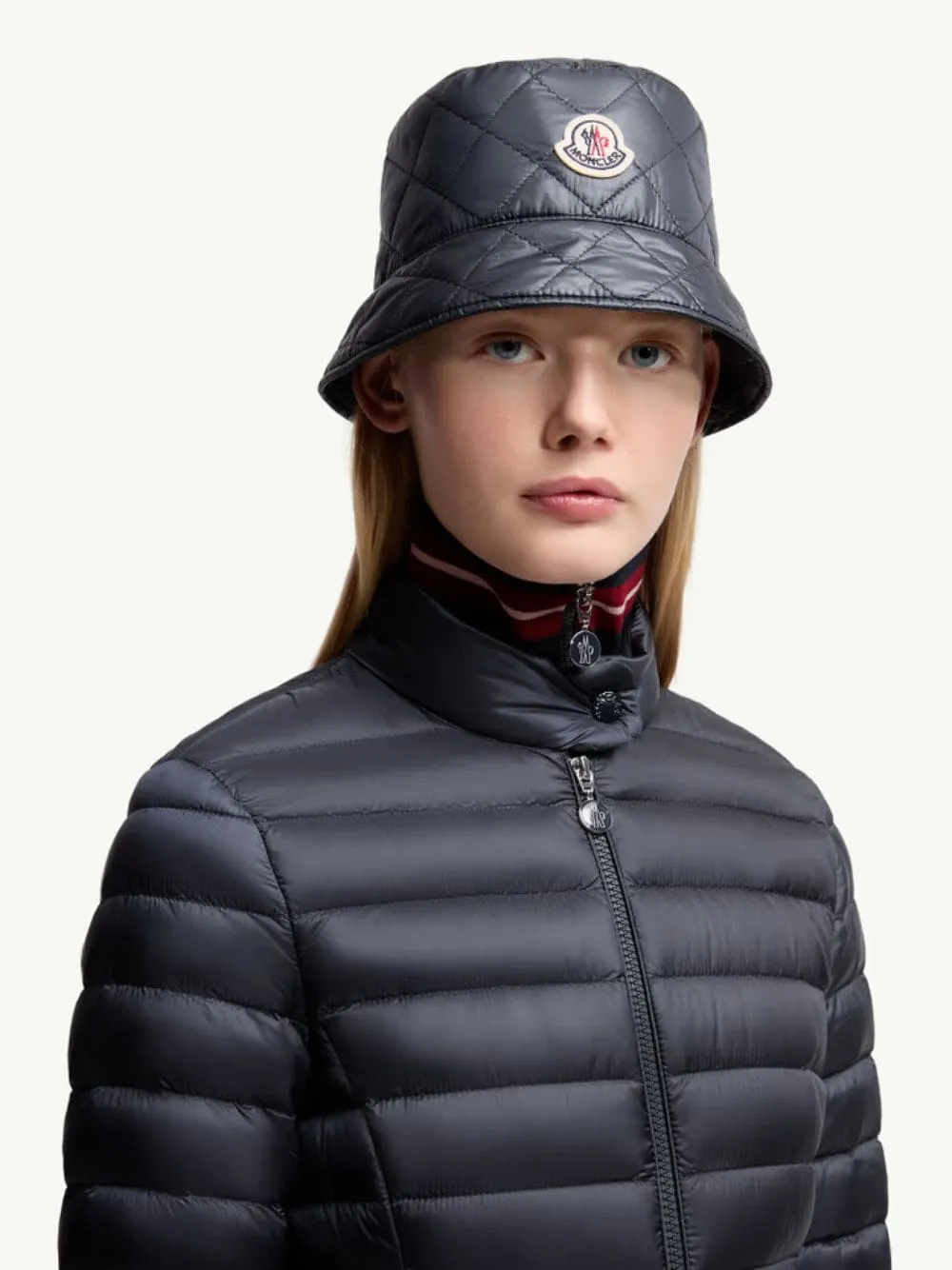 Navy Diamond-Quilted Bucket Hat sold by Fashion Clinic