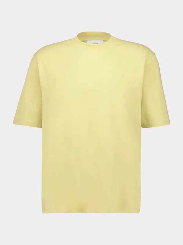 Yellow Cotton T-Shirt Petit Ami de Coeur sold by Fashion Clinic