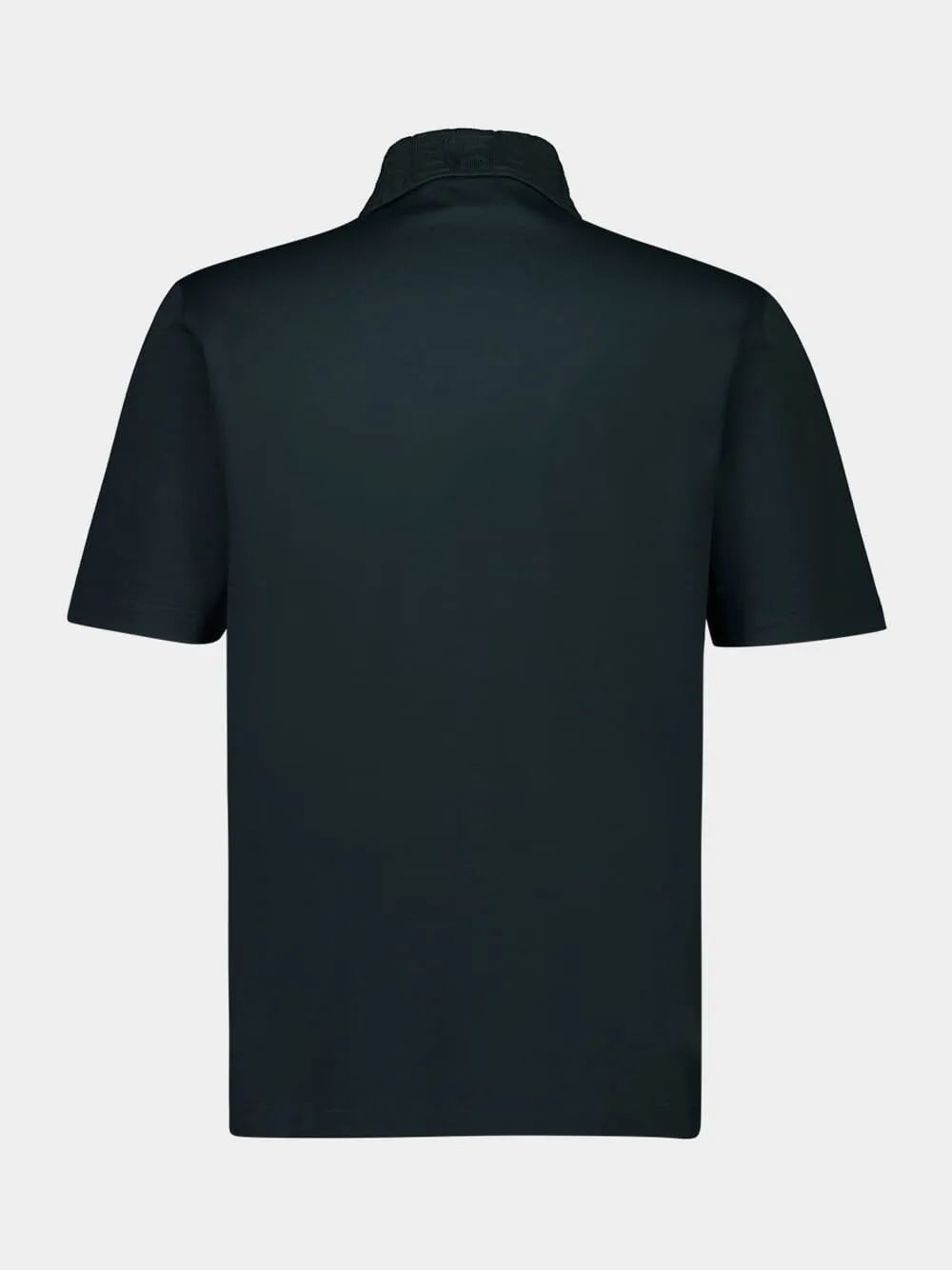Moss Green Cotton Polo with Jacquard Pocket sold by Fashion Clinic product image thumbnail 2