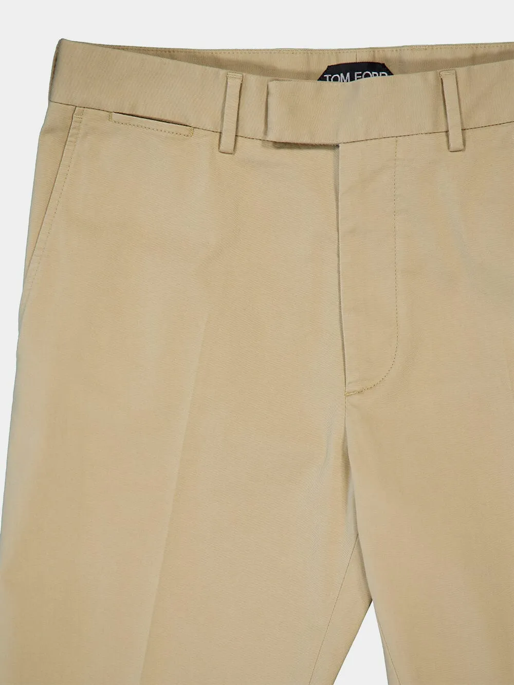 Sand Stretch Cotton Twill Chinos sold by Fashion Clinic product image thumbnail 3