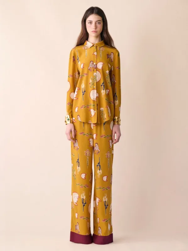Taurus Printed Silk Crepe Pyjama Pants sold by Fashion Clinic
