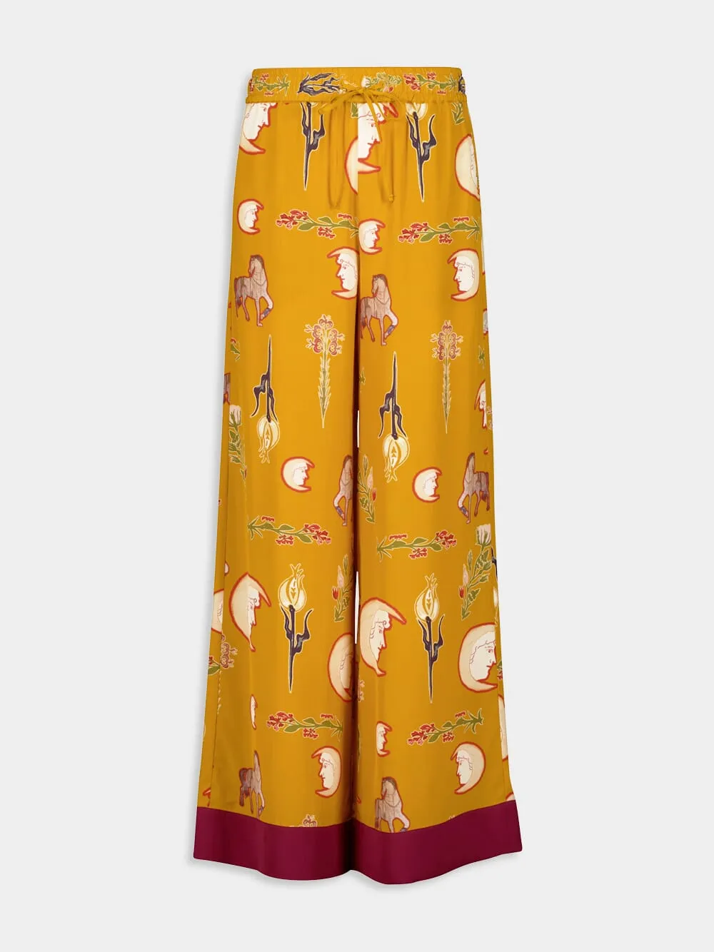 Taurus Printed Silk Crepe Pyjama Pants sold by Fashion Clinic product image thumbnail 2