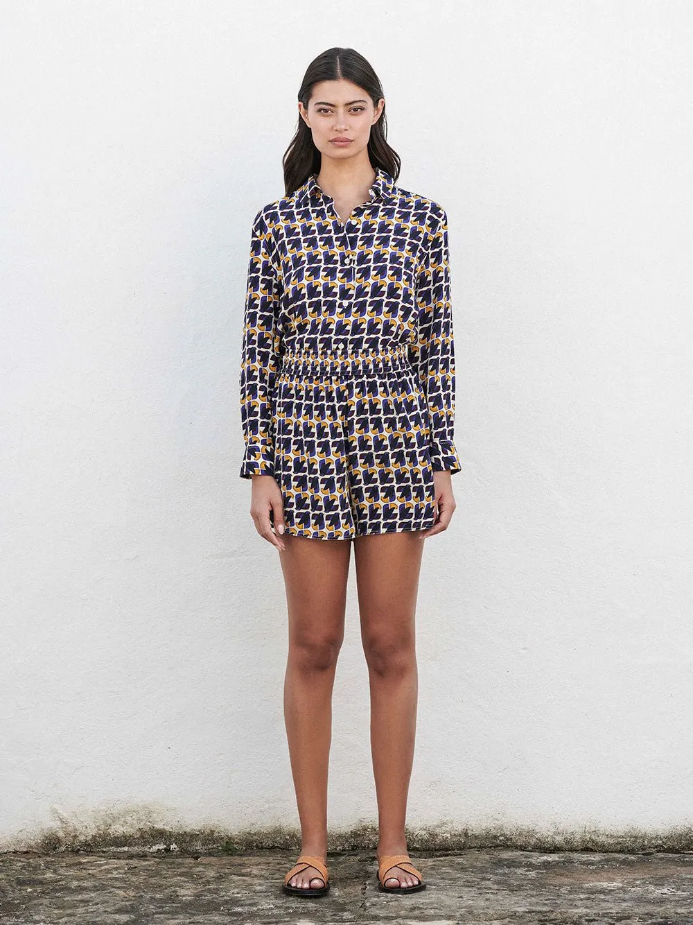 Bronzita Printed Silk Shorts sold by Fashion Clinic product image thumbnail 2