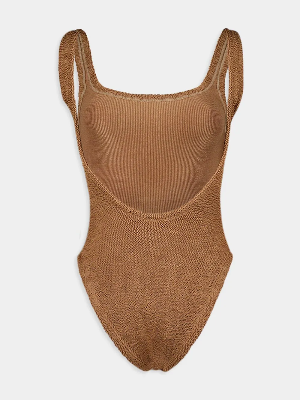 Metallic Cocoa Square Neck Nile Swimsuit sold by Fashion Clinic product image thumbnail 2