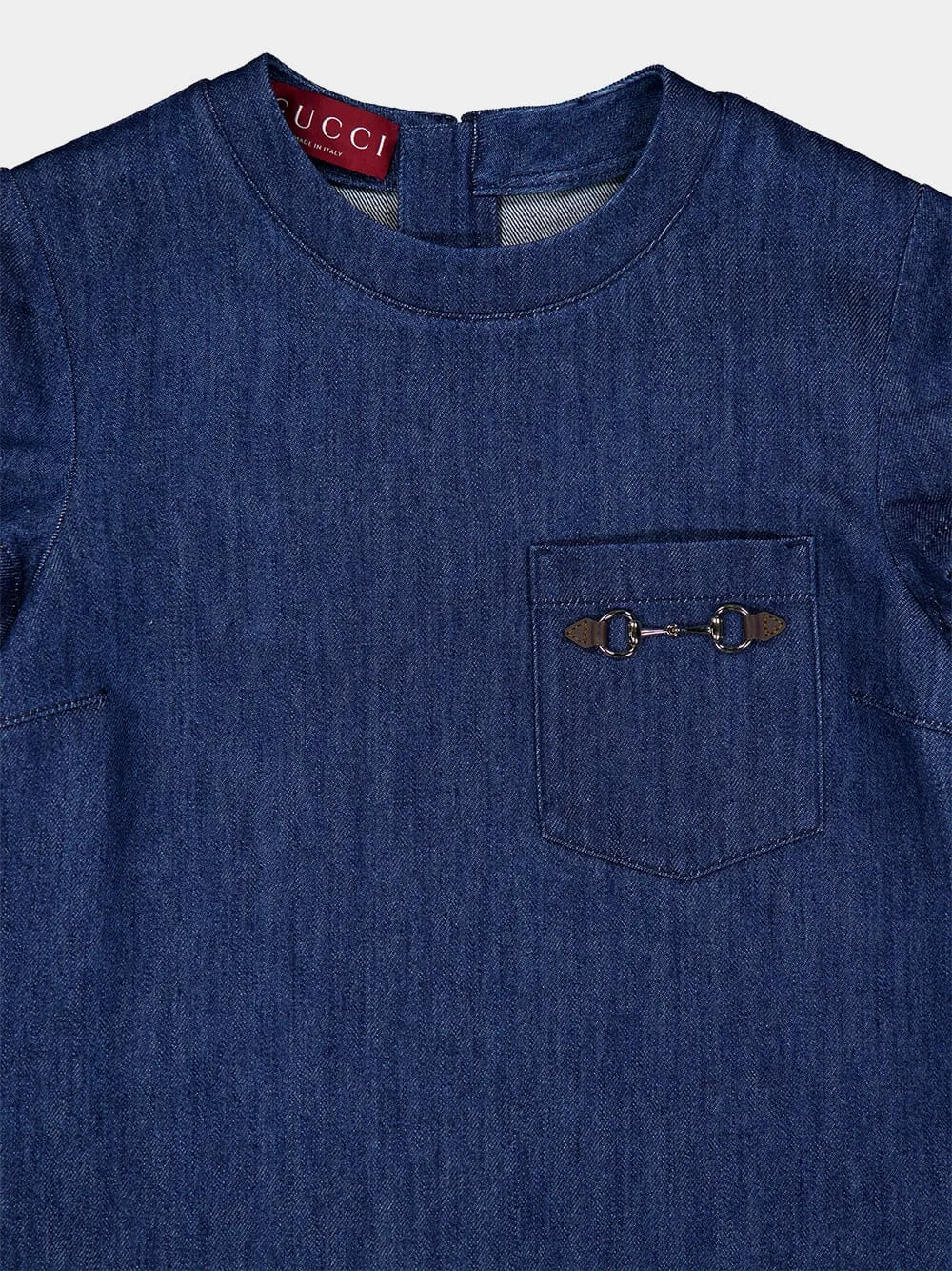 Denim Mini Dress with Horsebit sold by Fashion Clinic product image thumbnail 3