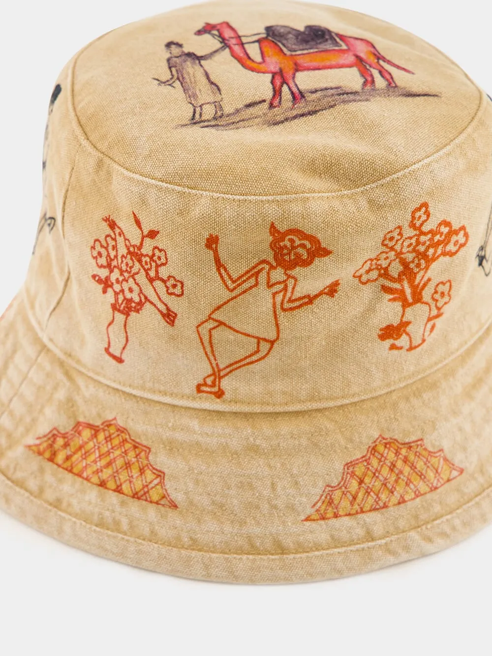 Beige Lavie Printed Bucket Hat sold by Fashion Clinic product image thumbnail 3