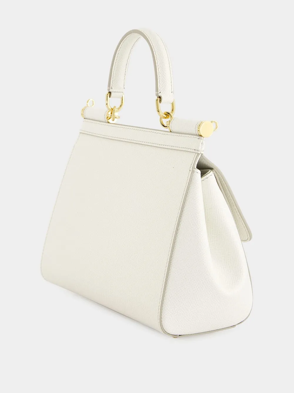 Medium White Sicily Handbag sold by Fashion Clinic product image thumbnail 5