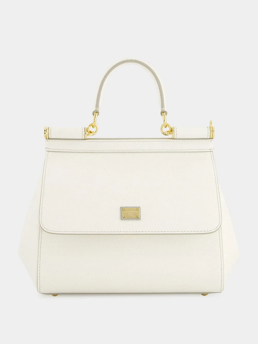 Medium White Sicily Handbag sold by Fashion Clinic