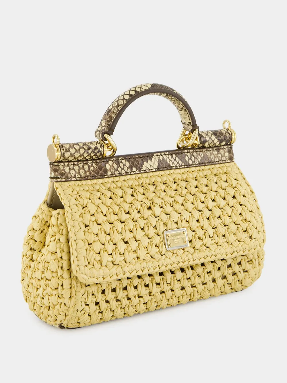 Raffia Python Small Sicily Bag sold by Fashion Clinic product image thumbnail 4