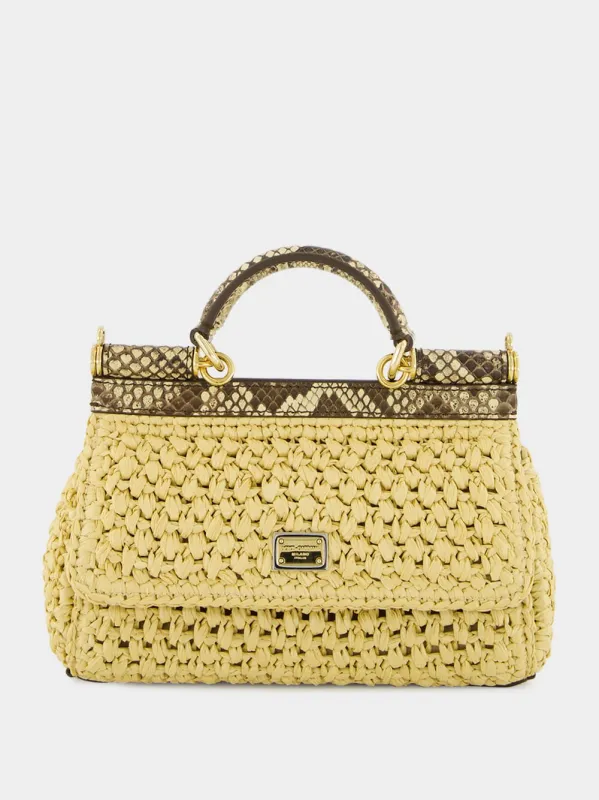 Raffia Python Small Sicily Bag sold by Fashion Clinic