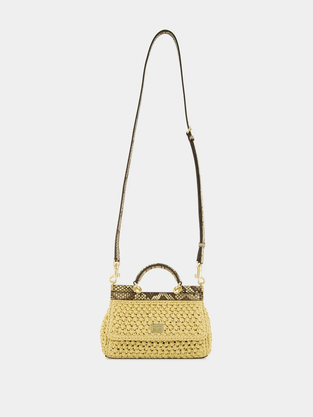 Raffia Python Small Sicily Bag sold by Fashion Clinic product image thumbnail 3
