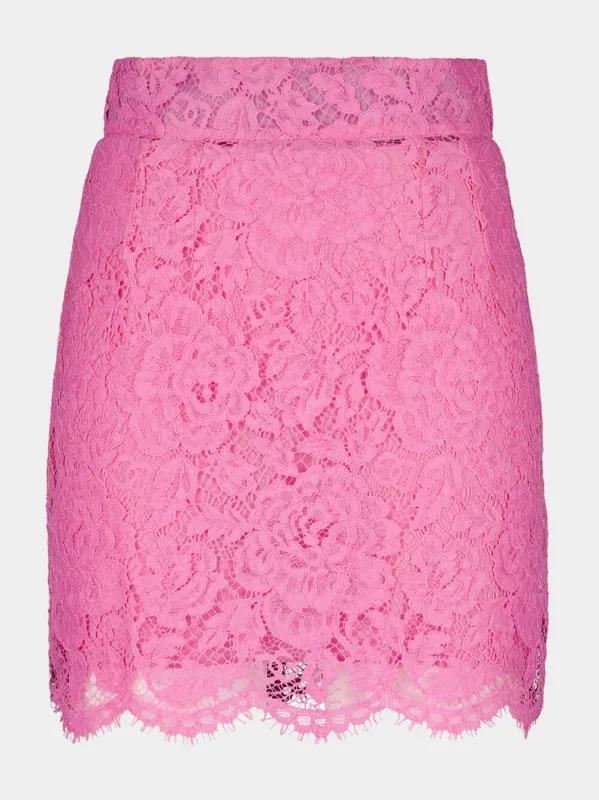 Floral Cordonetto Mini Skirt sold by Fashion Clinic