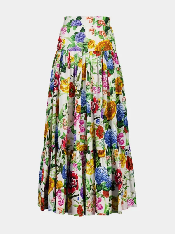 Maxi Floral Ruffled Skirt sold by Fashion Clinic
