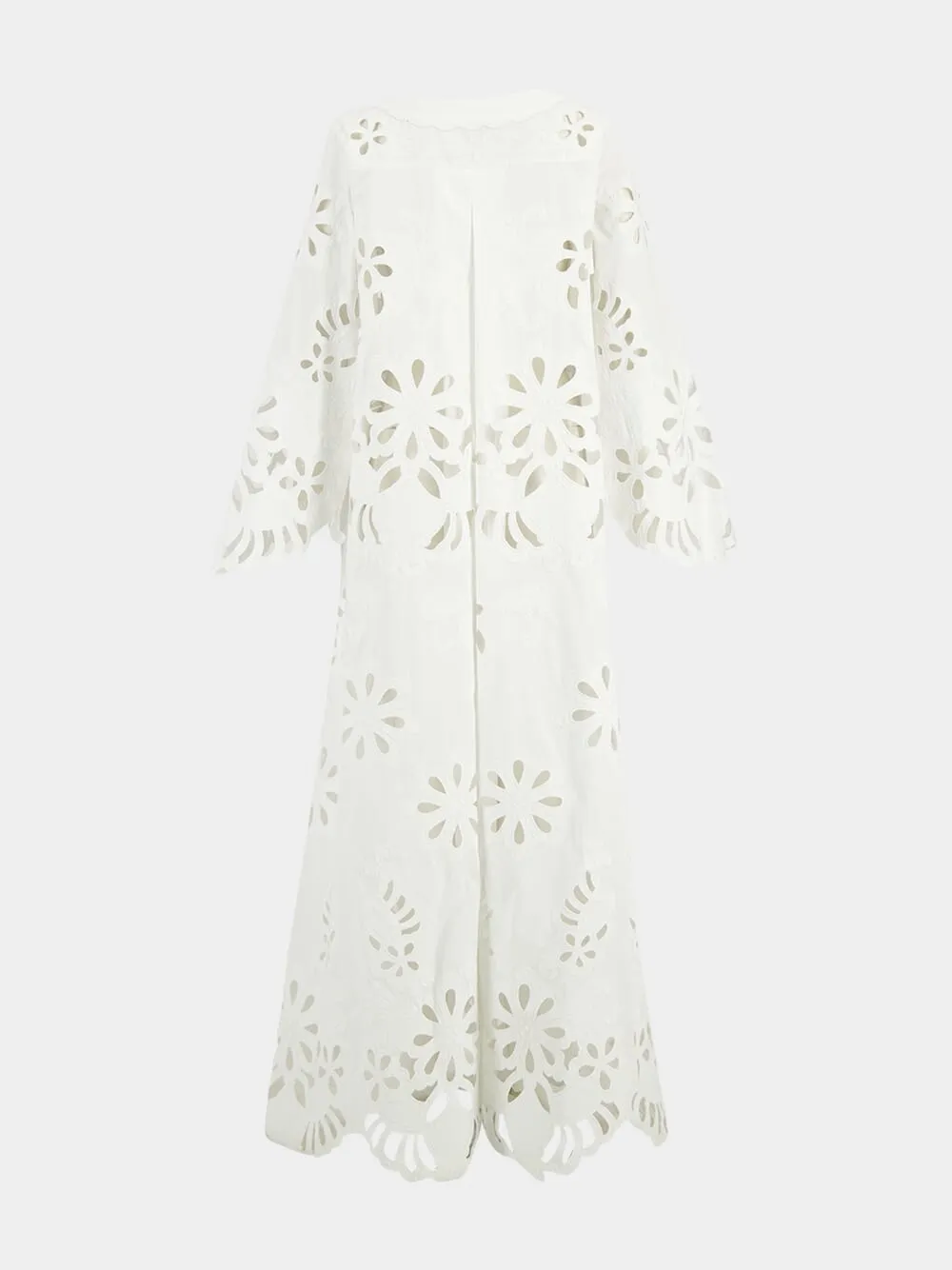 White Embroidered Poplin Kaftan sold by Fashion Clinic product image thumbnail 2