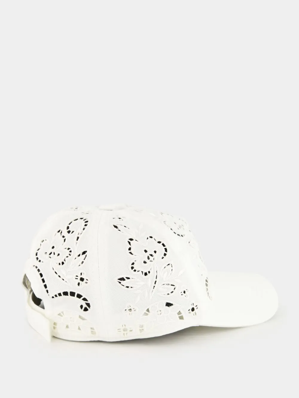 White Embroidered Logo Cap sold by Fashion Clinic product image thumbnail 2