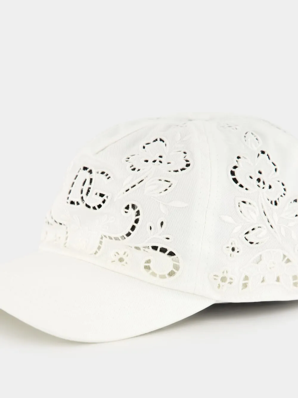 White Embroidered Logo Cap sold by Fashion Clinic product image thumbnail 4