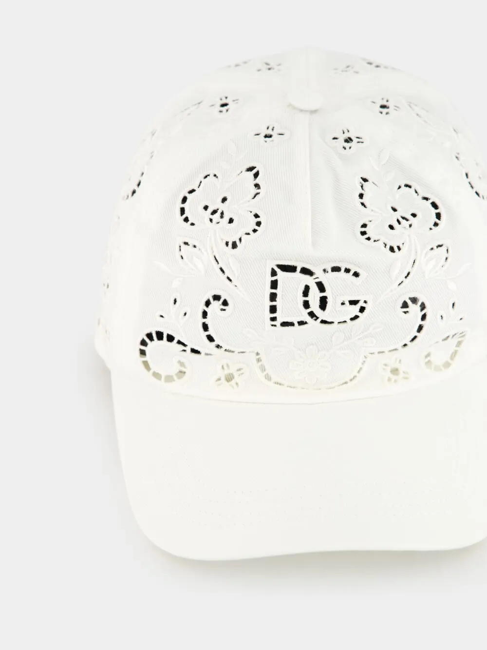 White Embroidered Logo Cap sold by Fashion Clinic product image thumbnail 3