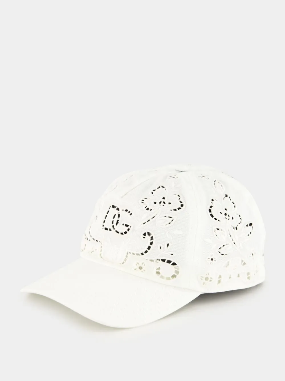 White Embroidered Logo Cap sold by Fashion Clinic