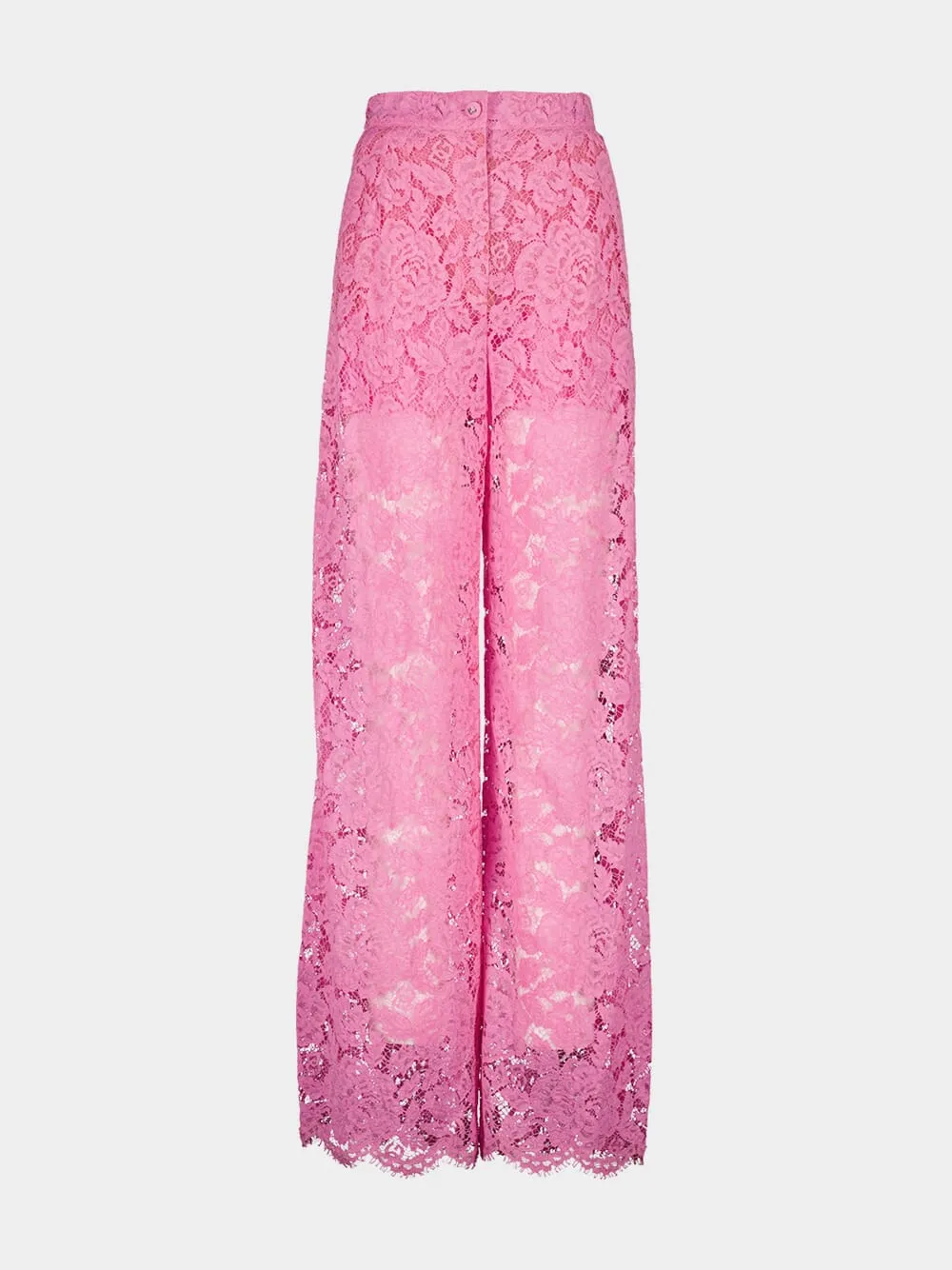 Wide-Leg Lace Trousers sold by Fashion Clinic