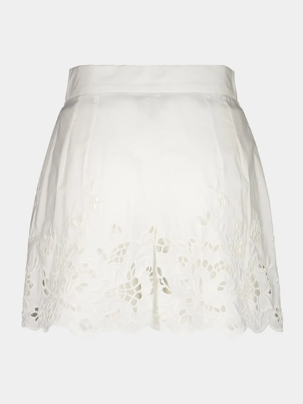 White Poplin Cut-Out Shorts sold by Fashion Clinic product image thumbnail 2