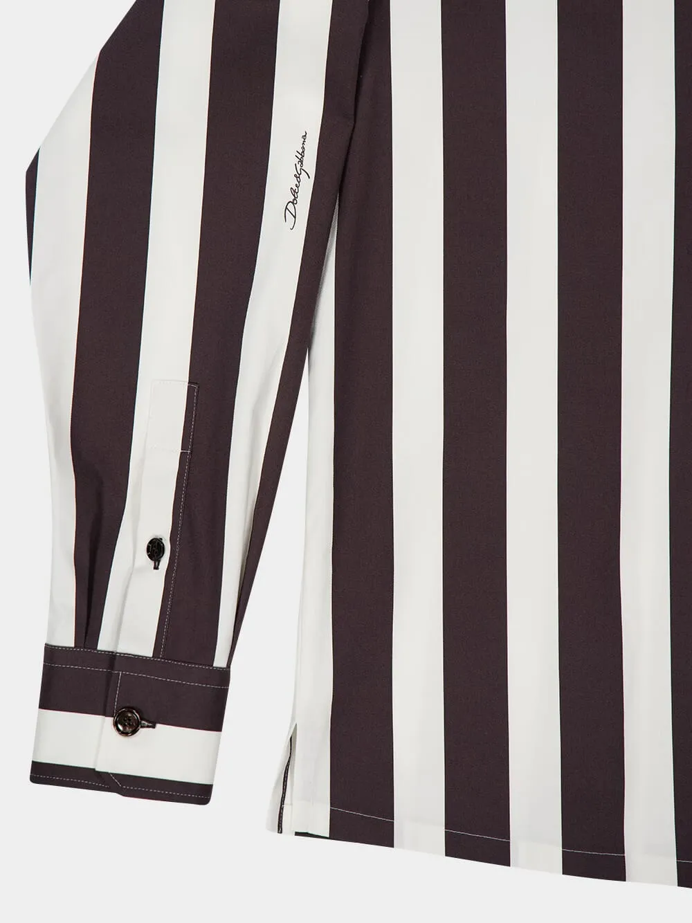 Striped Cotton Drill Shirt sold by Fashion Clinic product image thumbnail 4