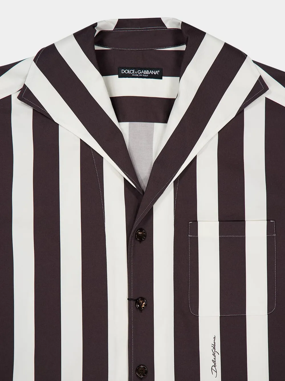 Striped Cotton Drill Shirt sold by Fashion Clinic product image thumbnail 3