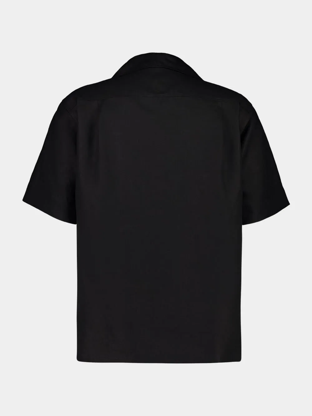 Black Short-Sleeve Cotton Shirt sold by Fashion Clinic product image thumbnail 2