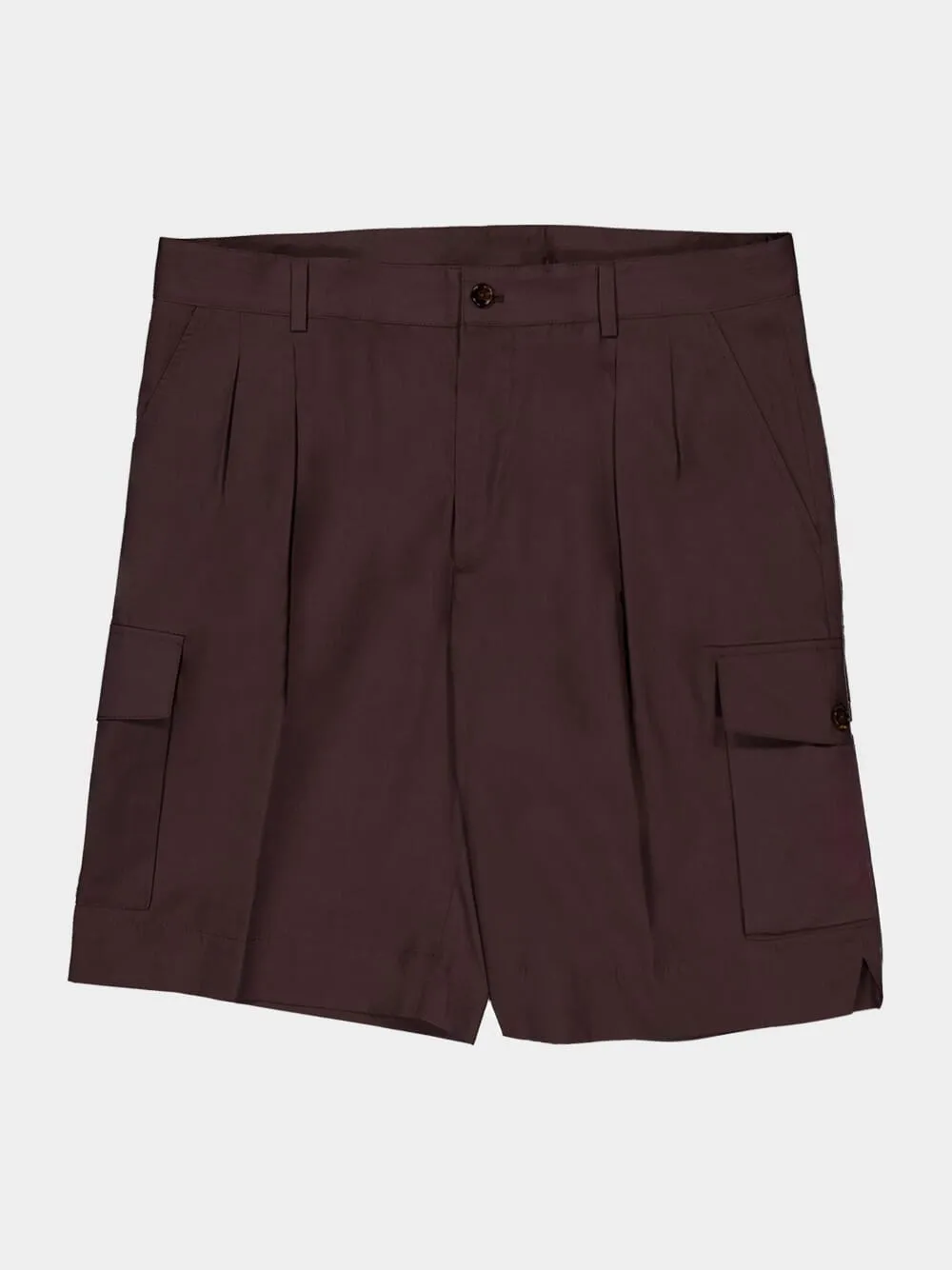 Dark Brown Cargo Bermuda Shorts sold by Fashion Clinic product image thumbnail 3