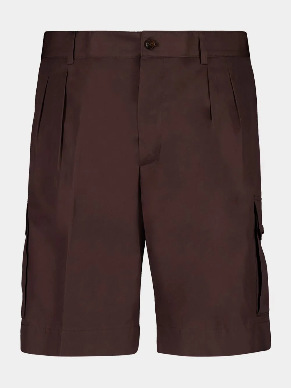 Dark Brown Cargo Bermuda Shorts sold by Fashion Clinic