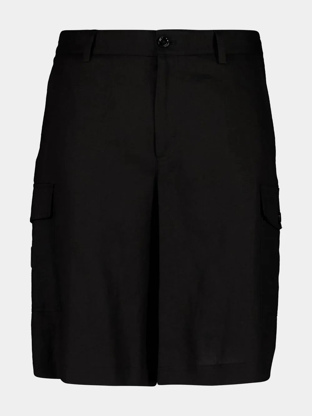 Linen Cargo Bermuda Shorts sold by Fashion Clinic