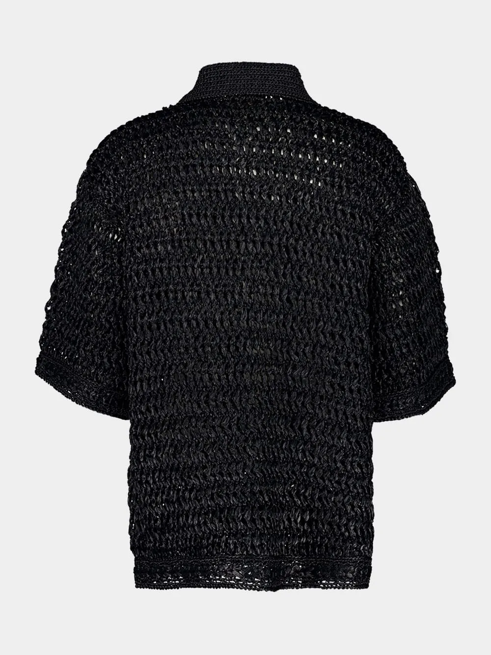 Viscose Raffia Crochet Shirt sold by Fashion Clinic product image thumbnail 2