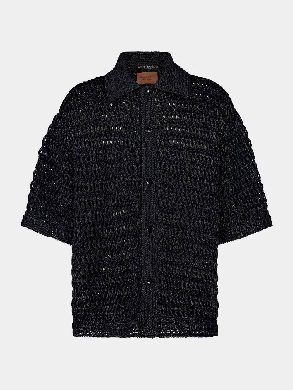 Viscose Raffia Crochet Shirt sold by Fashion Clinic