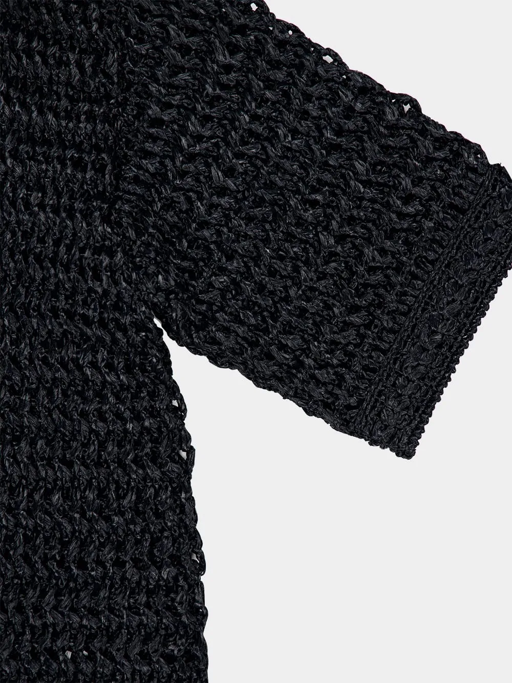 Viscose Raffia Crochet Shirt sold by Fashion Clinic product image thumbnail 4