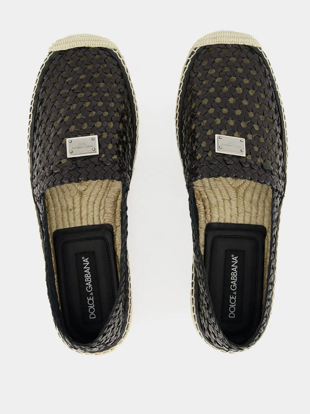 Black Woven Calfskin Espadrilles sold by Fashion Clinic product image thumbnail 4