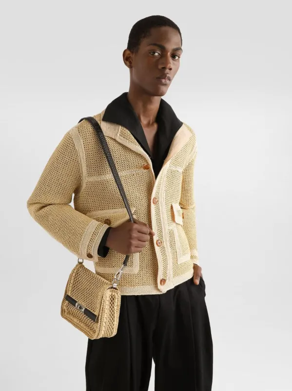 Marlene Woven Raffia Shoulder Bag sold by Fashion Clinic