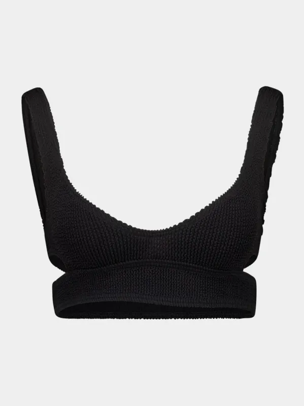 Black Nino Crop Bikini Top sold by Fashion Clinic