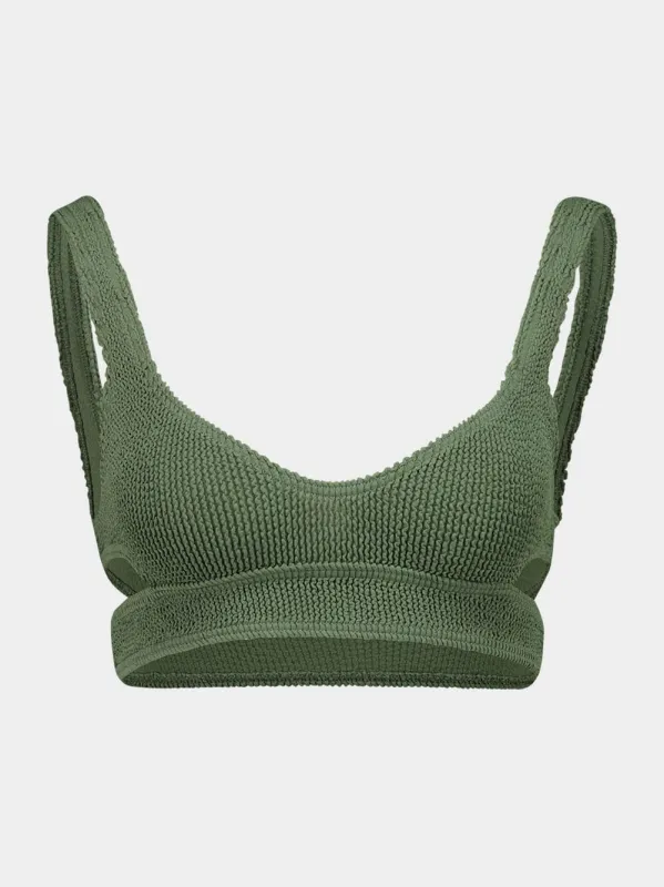 Khaki Nino Crop Bikini Top sold by Fashion Clinic