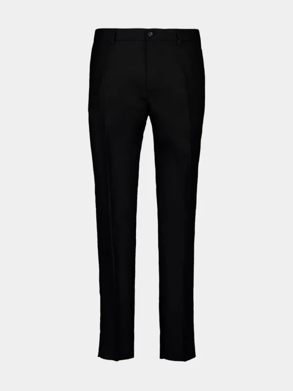 Black Stretch Chino Trousers sold by Fashion Clinic