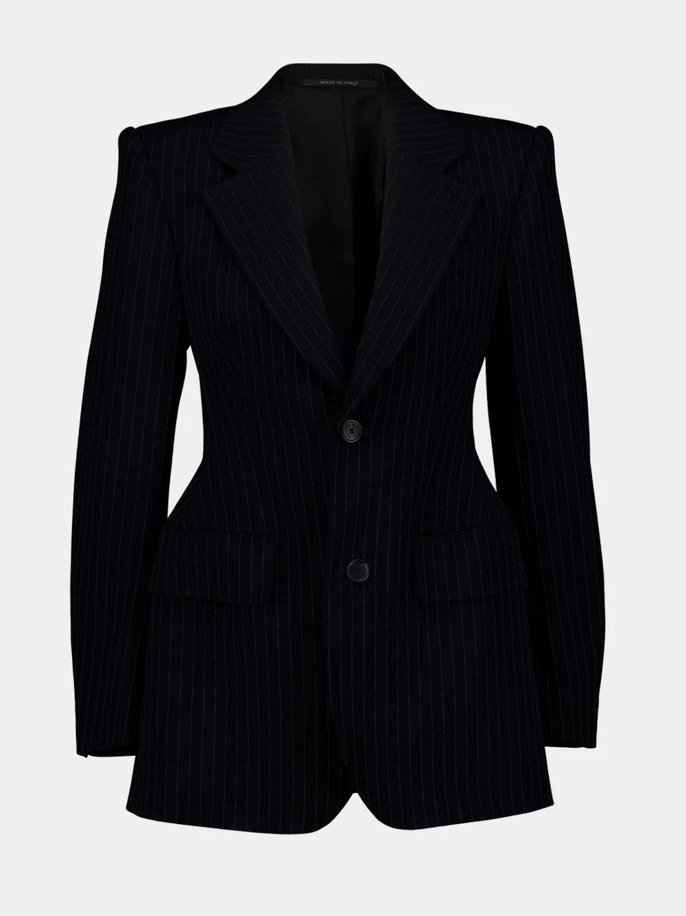 Single-Breasted Pinstripe Blazer sold by Fashion Clinic