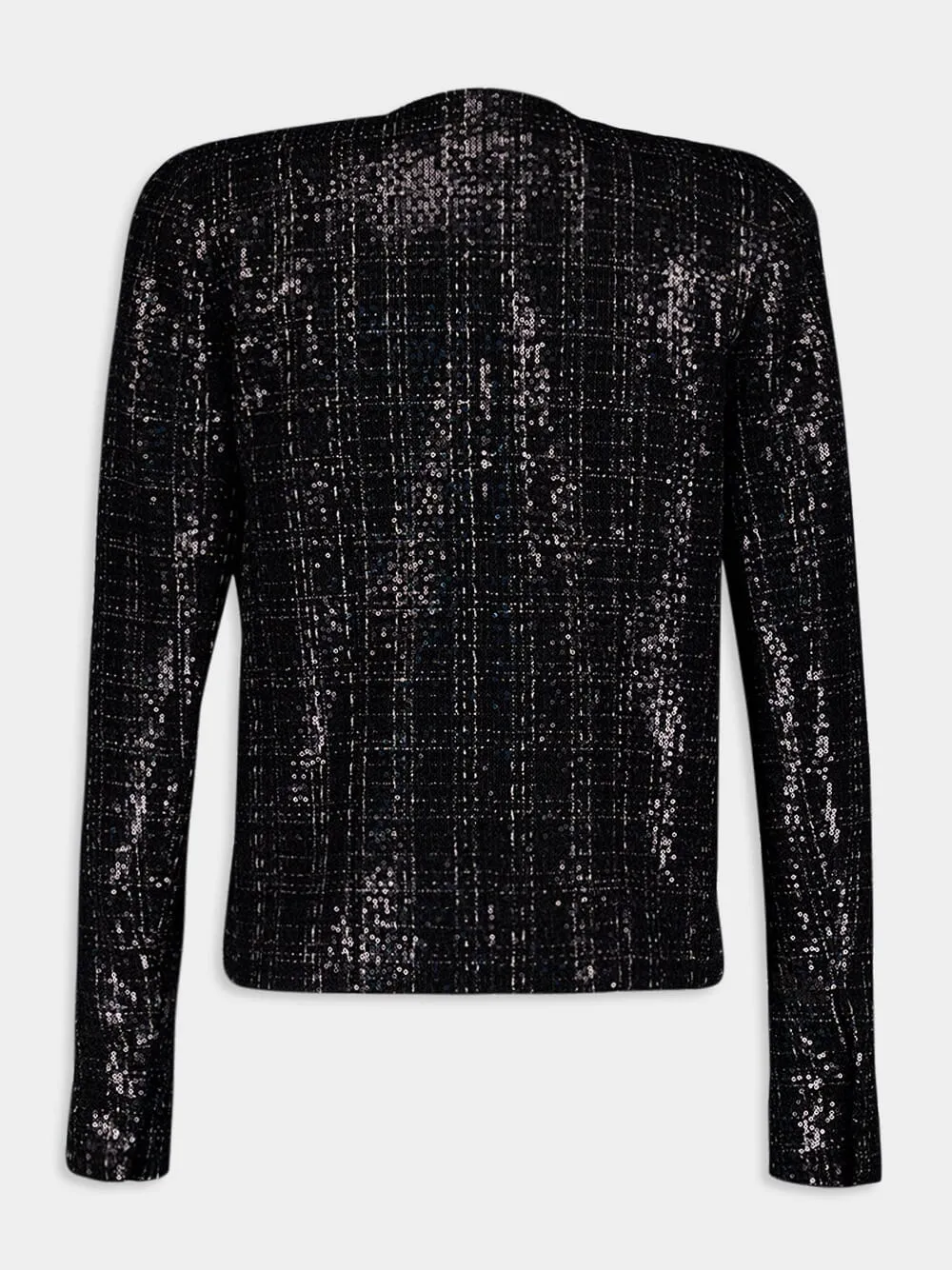 Sequin-Embellished Tweed Jacket sold by Fashion Clinic product image thumbnail 3
