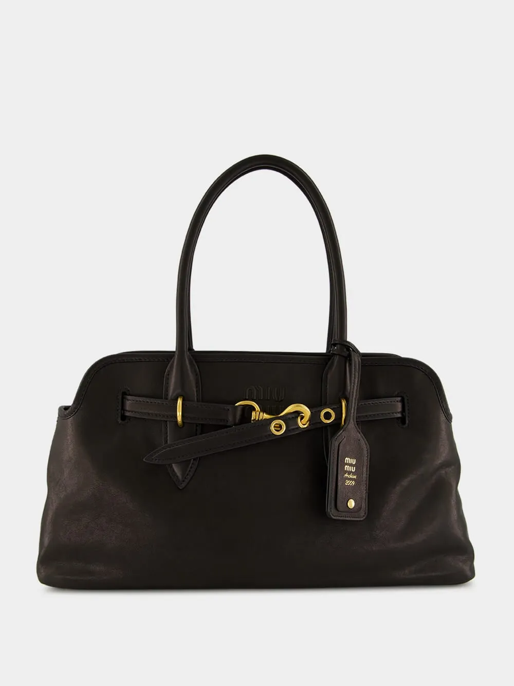 Black Aventure Large Nappa Leather Bag sold by Fashion Clinic