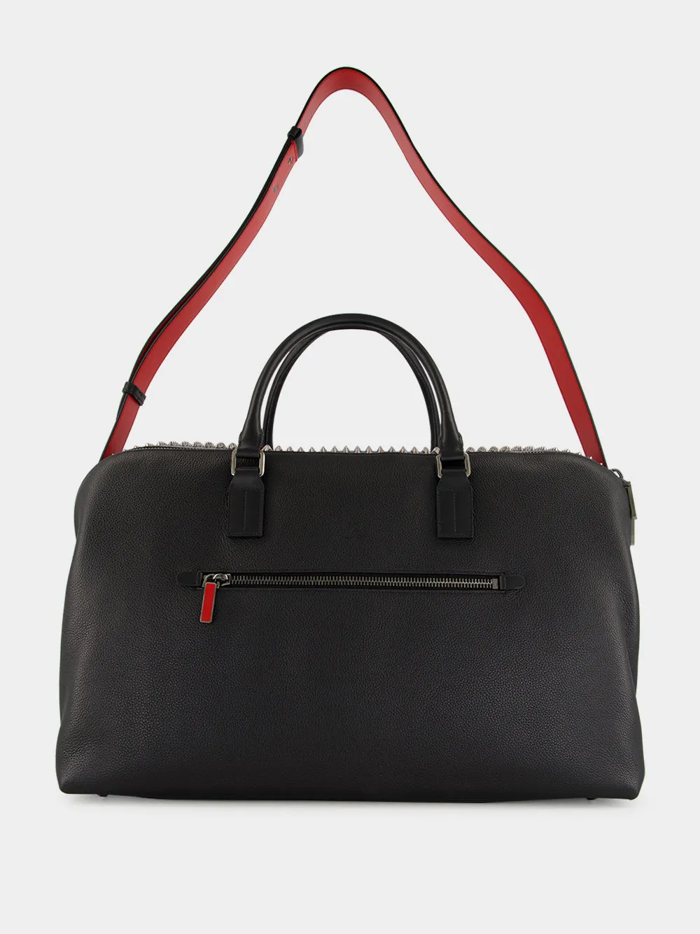 Black Funky Grained Leather Duffle Bag sold by Fashion Clinic product image thumbnail 2