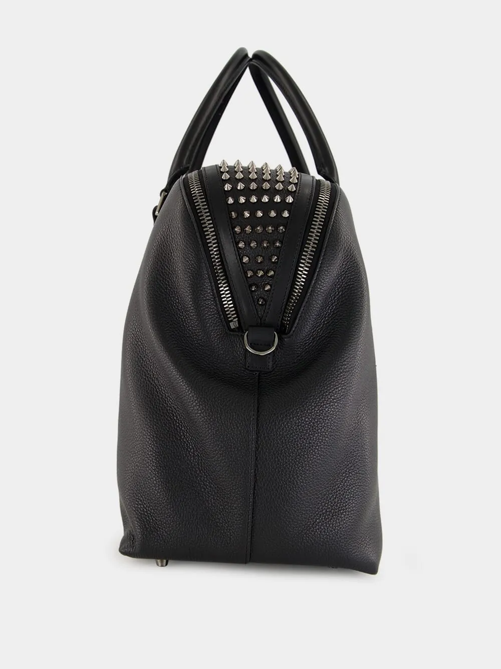 Black Funky Grained Leather Duffle Bag sold by Fashion Clinic product image thumbnail 4