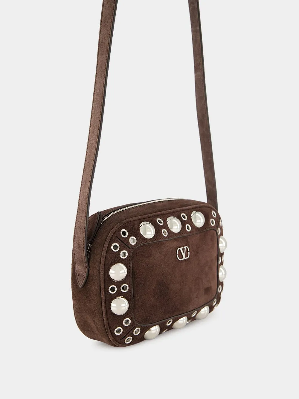 Brown Nellcôte Studded Crossbody Bag sold by Fashion Clinic product image thumbnail 3