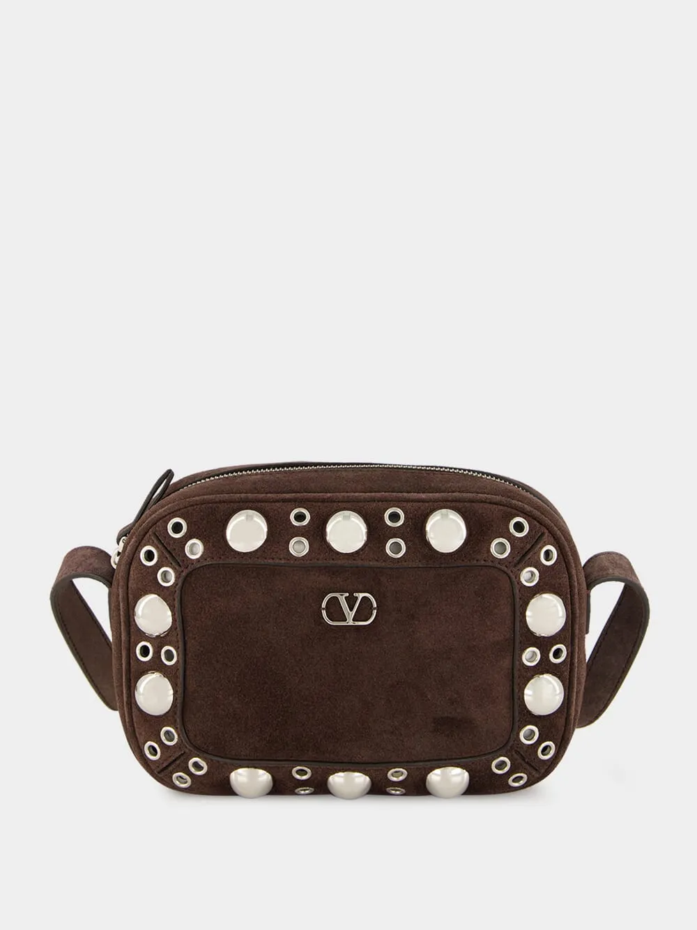 Brown Nellcôte Studded Crossbody Bag sold by Fashion Clinic