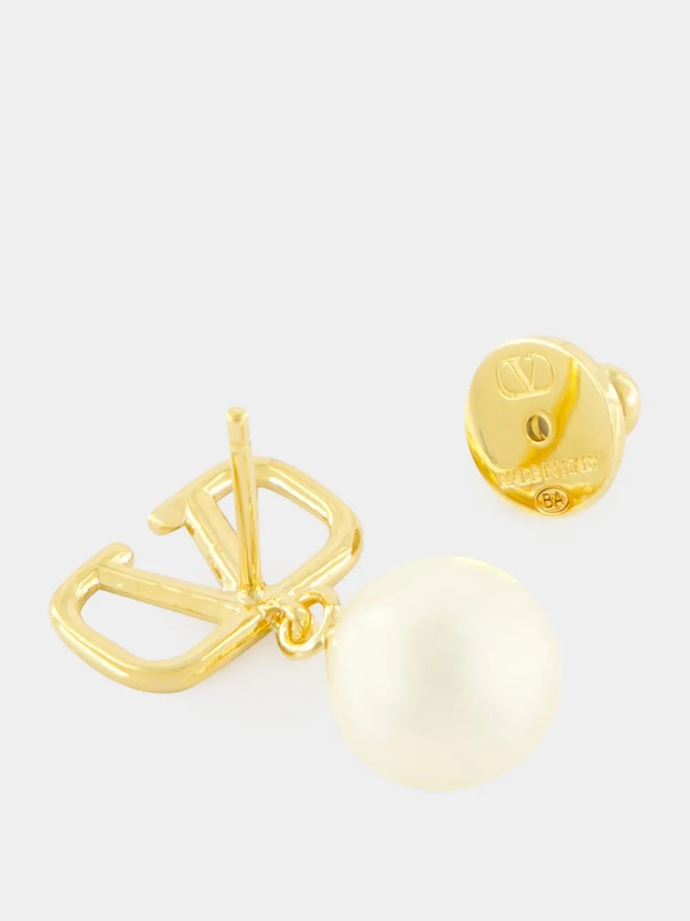 VLogo Signature Pearl Earrings Gold sold by Fashion Clinic product image thumbnail 3