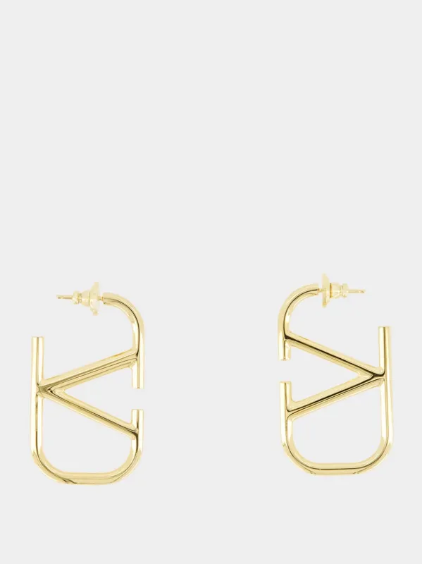 VLogo Signature Earrings Gold Brass sold by Fashion Clinic