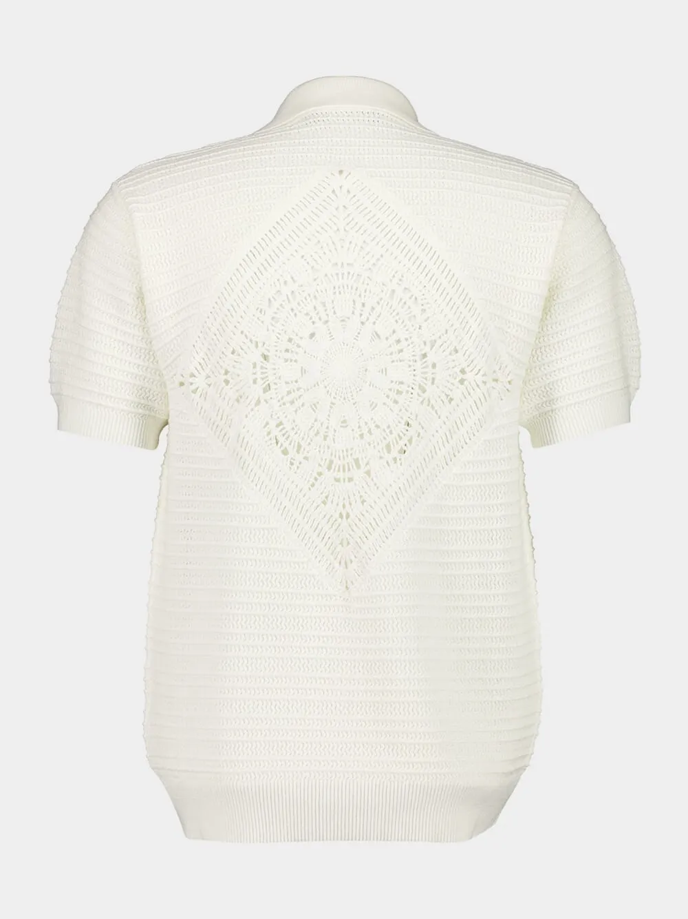 Ivory César Cotton Crochet Cardigan sold by Fashion Clinic product image thumbnail 2