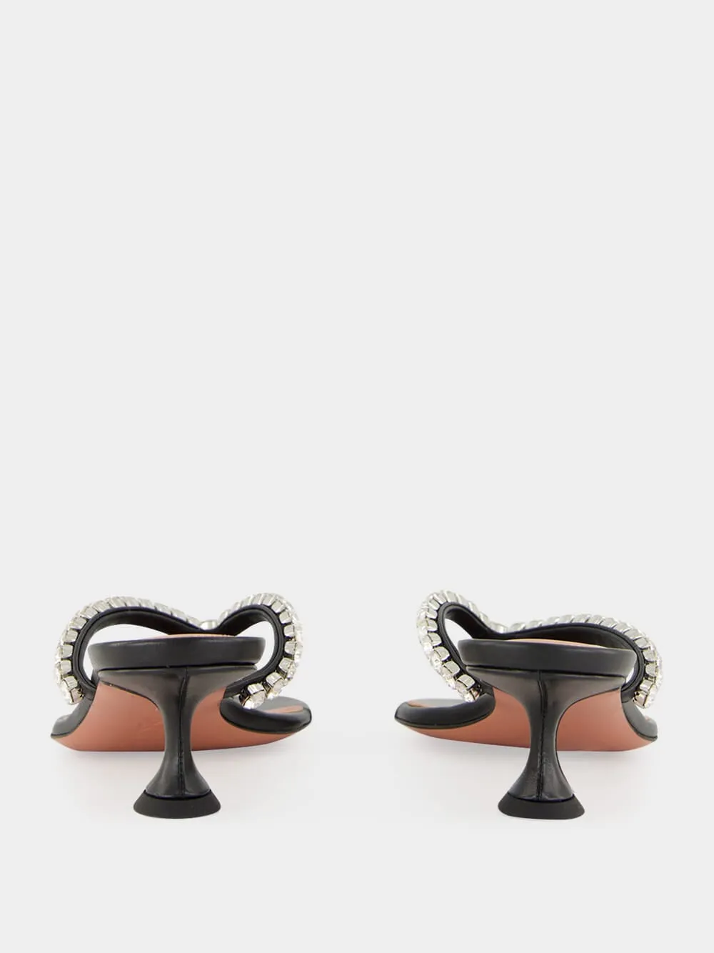 Black Gigi Thong Sandals with Crystals sold by Fashion Clinic product image thumbnail 5