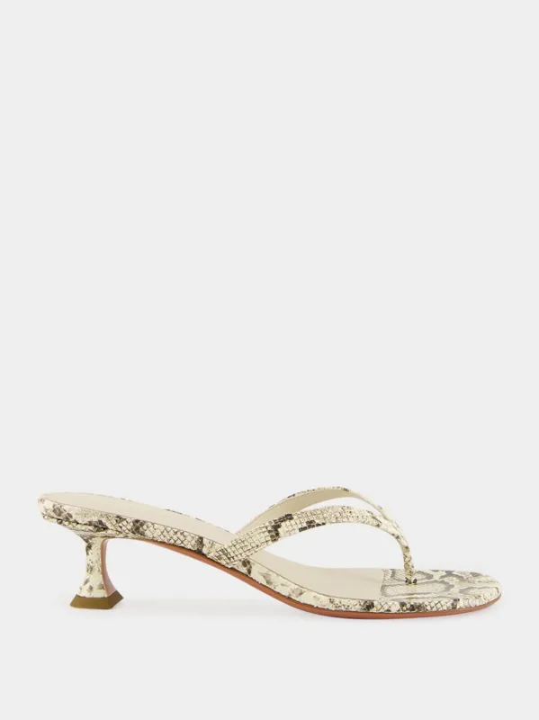 Juliette Thong Sandals 45 Snake Print sold by Fashion Clinic